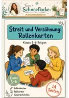 Vorschau - Stundenentwürfe - Streit und Versöhnung Klasse 5 -6 Rollenkarten und Gesprächshilfen - Deckblatt