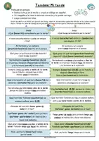 Vorschau - Arbeitsblätter - Tandem-Dialog „Mi tarde y mi tiempo libre“ – Freizeit und Präsensverben beugen - Deckblatt