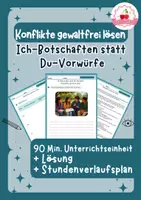 Vorschau - Stundenentwürfe - Konflikte gewaltfrei lösen - Ich-Botschaften | Ethik Klasse 7–9 - Deckblatt