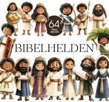 Vorschau - Bildkarten - Bibelfiguren Clipart, Biblische Personen, Neues Testament, Altes Testament, Bibelgeschichten Clipart, Kindergottesdienst Kunst - Deckblatt
