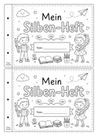 Vorschau - Arbeitsblätter - Silben Mein Silbenheft - Miniheft Anfangsunterricht Klasse 1 - Seite 1