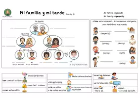 Vorschau - Arbeitsblätter - Wortschatzübersicht „Mi familia y mi tarde“ – Unidad 3A,4 (Vamos Adelante 1, Klett) - Deckblatt
