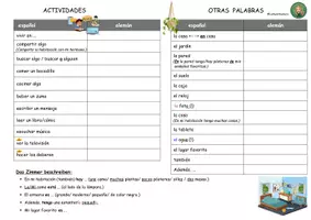 Vorschau - Arbeitsblätter - Wortschatzübersicht „Mi casa y mi habitación“ (Haus, Zimmer) – Unidad 4B (Vamos Adelante 1, Klett) - Seite 1