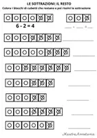 anteprima - Esercizi - Sottrazioni Pratiche (+ Kit Cubetti Fai-da-Te) - Pagina 2