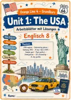 Vorschau - Arbeitsblätter - Wanyvo´s Lernspuren - Orange Line 8 – Unit 1: New York, the USA & Immigration - Deckblatt