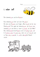 Vorschau - Arbeitsblätter - 2 x Arbeitsblatt zu i und ie (Lückentext) mit Lösungen - für´s Homeschooling geeignet - Seite 3
