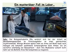 Vorschau - Stundenentwürfe - Synapse – Aufbau, Funktion & Signalübertragung | Curare-Rätsel mit Arbeitsblatt, Präsentation & Lösungen Sek II - Seite 1