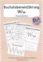 Vorschau - Arbeitsblätter - Buchstabeneinführung Ww - Arbeitsblätter - Deckblatt