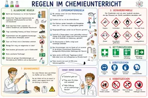 Vorschau - Arbeitsblätter - Laborregeln - Regeln für den Chemie - Unterrichtsraum - Deckblatt