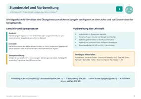 Vorschau - Stundenentwürfe - Mathe Klasse 5 Spiegelung im Koordinatensystem - Seite 1