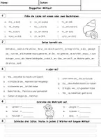Vorschau - Arbeitsblätter - Doppelte Mitlaute Klasse 3 Arbeitsblatt - Seite 2