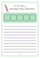 Vista previa - Hojas de trabajo - Ficha de escritura creativa con dados - página 2