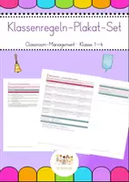 Vorschau - Anderer Materialtyp - Classroom Management - Klassenregeln-Plakat-Set - Deckblatt