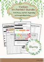 Vorschau - Arbeitsblätter - Verben im Perfekt Bundle/DaZ&DaF/A1-A2 - Deckblatt