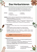 Vorschau - Merkblätter - Herbarium - Anleitung und Aufgabenstellung - Deckblatt