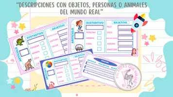 Vista previa - Juegos / Gamificación - DESCRIPCIONES CON OBJETOS, PERSONAS Y ANIMALES. - Portada