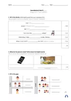 Vorschau - Test - Orange Line 1 Unit 1 Vokabeltest / vocabulary test (Station 2) - Deckblatt