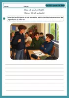 Vorschau - Stundenentwürfe - Was ist ein Konflikt? Konflikte gewaltfrei lösen | Ethik Klasse 7–9 - Seite 1