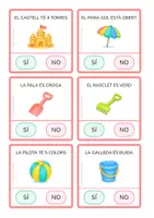 Vista previa - Hojas de trabajo - Comprensió lectora SÍ/NO · Estiu (lletra de pal) - página 2
