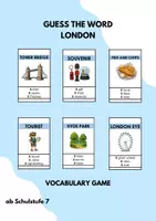 Vorschau - Spiele - LONDON Guess The Word Vocabulary Game - Deckblatt