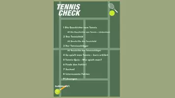 Vorschau - Präsentationen/Tafelbilder - Tennis Check Präsentation mit Lösungen - Seite 1