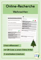 Vorschau - Arbeitsblätter - Weihnachten: Online-Recherche - Deckblatt