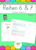 Vorschau - Arbeitsblätter - Einmaleins - Reihen 6 & 7 - Deckblatt