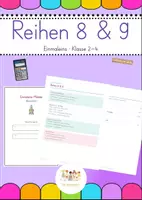 Vorschau - Arbeitsblätter - Einmaleins - Reihen 8 & 9 - Deckblatt