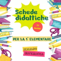 anteprima - Esercizi - Bundle 3 Schede Didattiche – 1ª Elementare | Italiano e Matematica - Pagina di copertina