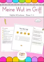 Vorschau - Arbeitsblätter - Gefühle & Emotionen - Meine Wut im Griff - Deckblatt