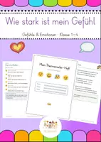 Vorschau - Arbeitsblätter - Gefühle & Emotionen - Wie stark ist mein Gefühl? - Deckblatt