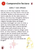 Vista previa - Hojas de trabajo - DOSIER inspirado en DRAGON BALL para LECTO, MATES Y FFEE - página 1