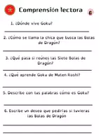 Vista previa - Hojas de trabajo - DOSIER inspirado en DRAGON BALL para LECTO, MATES Y FFEE - página 2