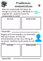 Vista previa - Hojas de trabajo - DOSIER inspirado en DRAGON BALL para LECTO, MATES Y FFEE - página 3