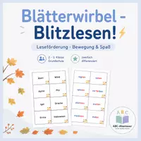 Vorschau - Spiele - Blitzlesen Herbst! Lesekarten für die Grundschule - Deckblatt