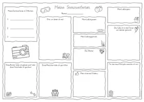Vorschau - Arbeitsblätter - Meine Ferien: Sommerferien - Rückblick und kreativer Schreibanlass - Seite 3