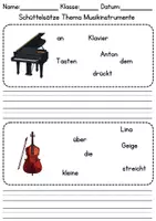 Vorschau - Arbeitsblätter - Schüttelsätze: Musikinstrumente - DaZ/DaF / Deutsch (Satzbau) - Seite 2