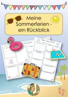 Vorschau - Arbeitsblätter - Meine Ferien: Sommerferien - Rückblick und kreativer Schreibanlass - Deckblatt