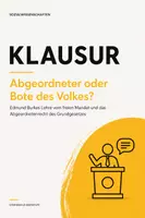 Vorschau - Arbeitsblätter - SoWi-Klausur Oberstufe: Burke – Freies Mandat, Gewissen & Fraktionsdisziplin inkl. EWH - Deckblatt