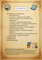 Vorschau - Unterrichtsreihen - The Renaissance - BiLi Learning Stations - Seite 1