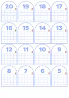Voorbeeld - Rekenen- getalbeeld kaartjes t/m 20 - Pagina 1