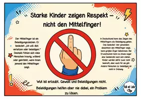 Vorschau - Poster - Erklärplakat: Respekt zeigen - nicht den Mittelfinger! - Seite 2
