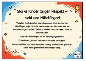 Vorschau - Poster - Erklärplakat: Respekt zeigen - nicht den Mittelfinger! - Seite 3