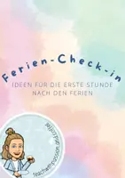 Vorschau - Anderer Materialtyp - Ferien-Check-in I Erste Stunde nach den Ferien - Deckblatt
