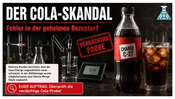 Vorschau - Stundenentwürfe - Säure-Base-Titration – der Cola-Skandal | Aufbau, Durchführung & Berechnung der Stoffmengenkonzentration | Komplette Unterrichtsstunde mit Titrationstrainer - Seite 1