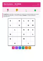 Vorschau - Spiele - Wortsudoku BLUMEN Kl. 2-4 mit Lösung - Deckblatt