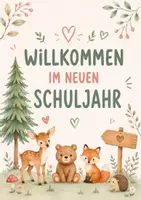 Vorschau - Bildkarten - Gratis Plakat „Willkommen im neuen Kindergartenjahr“ | A4 | Waldtiere | Kita | Krippe | Eingewöhnung | Deko - Seite 3