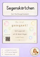 Vorschau - Bildkarten - Abschlussgottesdienst: Segenskärtchen für die Ferien - Deckblatt