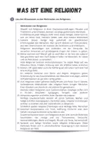 Vorschau - Arbeitsblätter - Religion ⎮ Kreativer Einstieg - Arbeitsblatt für Klasse - Seite 1