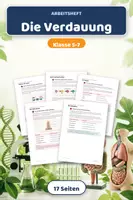 Vorschau - Arbeitsblätter - Die Verdauung – Biologie Lernheft Klasse 5-7 - Deckblatt
